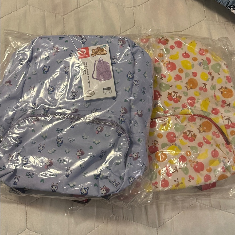 NWT Set of 2 Animal Crossing mini backpacks Nintendo
